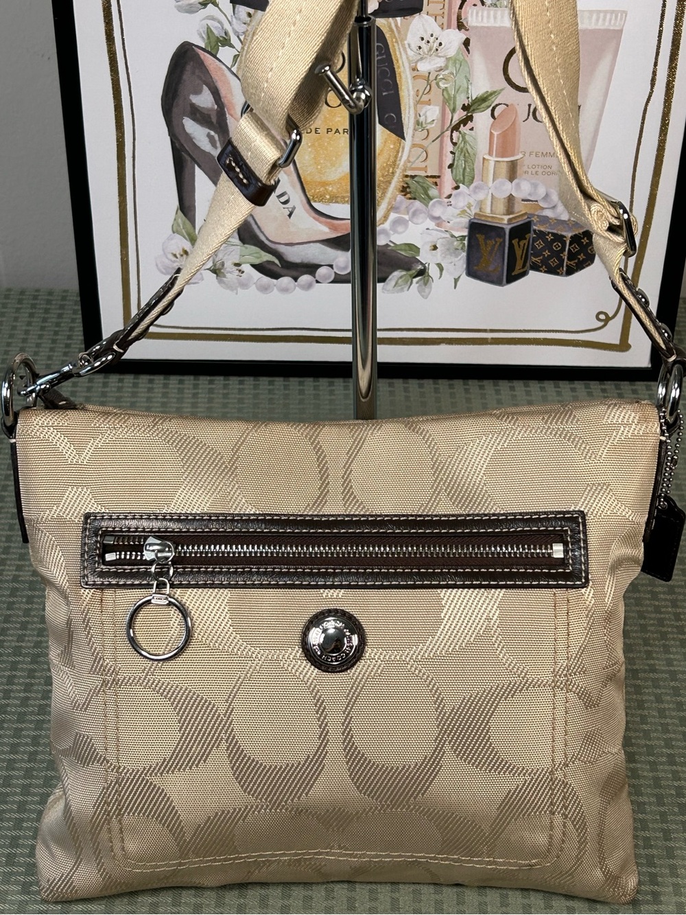 COACH 2010 Signature Jacquard Shoulder/Crossbody Bag 😍✨